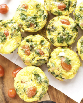 Quiche cups with Tomate, Kale and Prosciutto